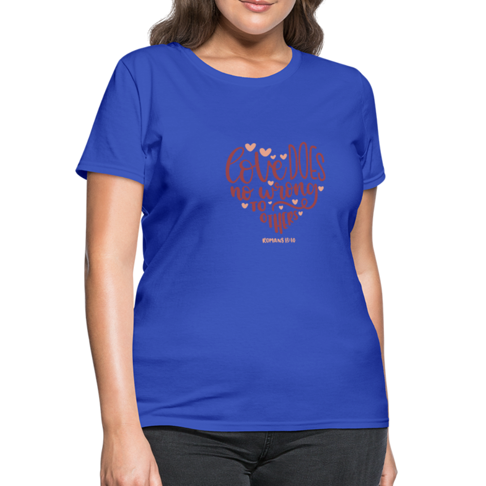 Romans 13:10 - Women's T-Shirt - royal blue