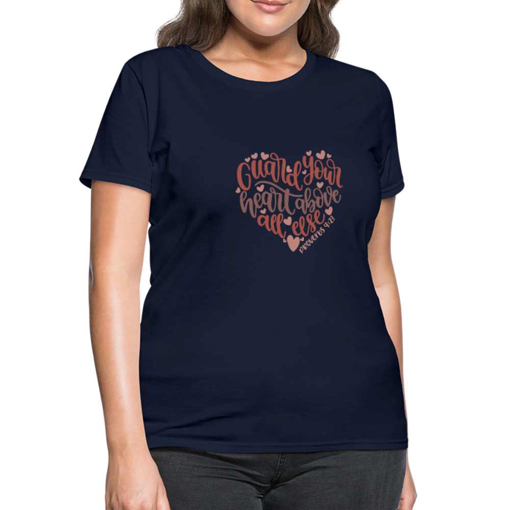Proverbs 4:23 - Women's T-Shirt - navy