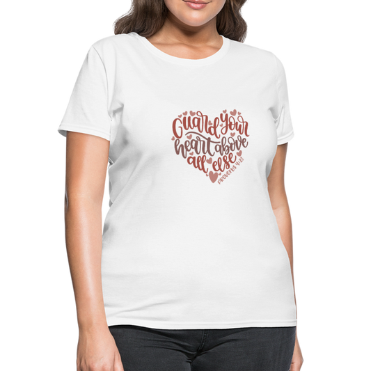 Proverbs 4:23 - Women's T-Shirt - white