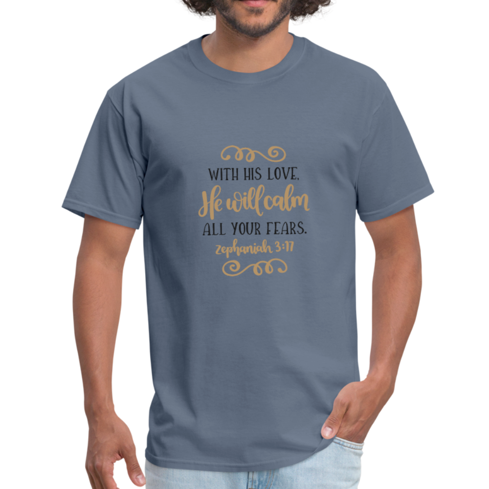 Zephaniah 3:17 - Men's T-Shirt - denim