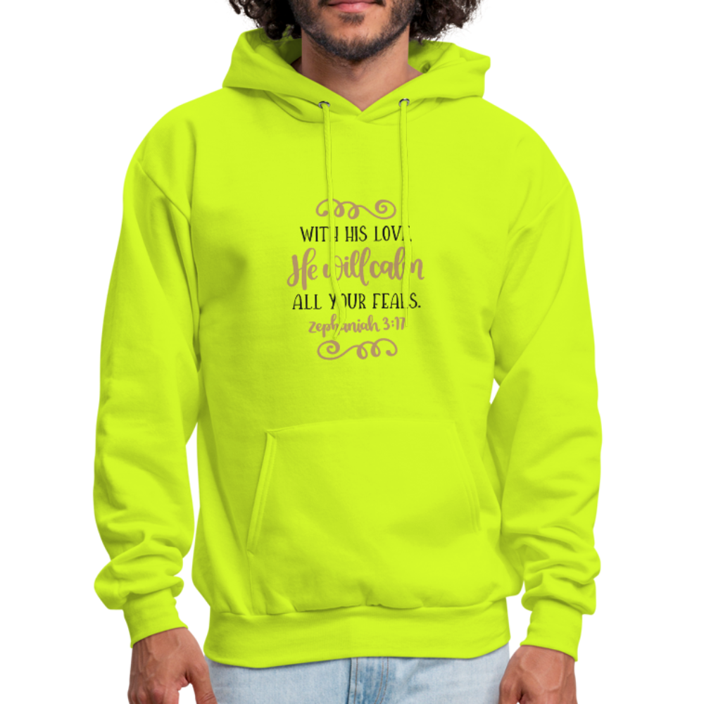Zephaniah 3:17 - Men's Hoodie - safety green