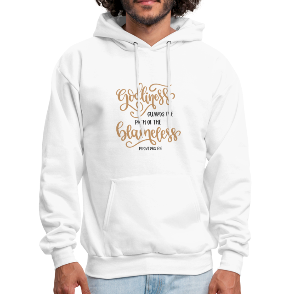 Proverbs 13:6 - Men's Hoodie - white