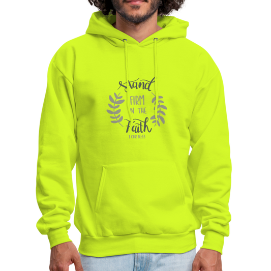 1 Corinthians 16:13 - Men's Hoodie - safety green