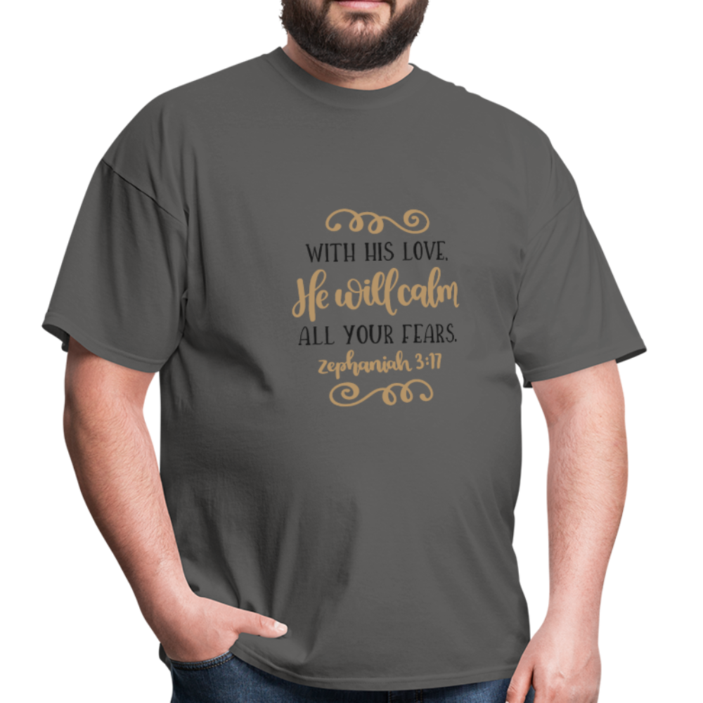 Zephaniah 3:17 - Men's T-Shirt - charcoal