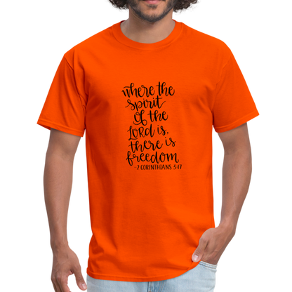 2 Corinthians 3:17 - Men's T-Shirt - orange