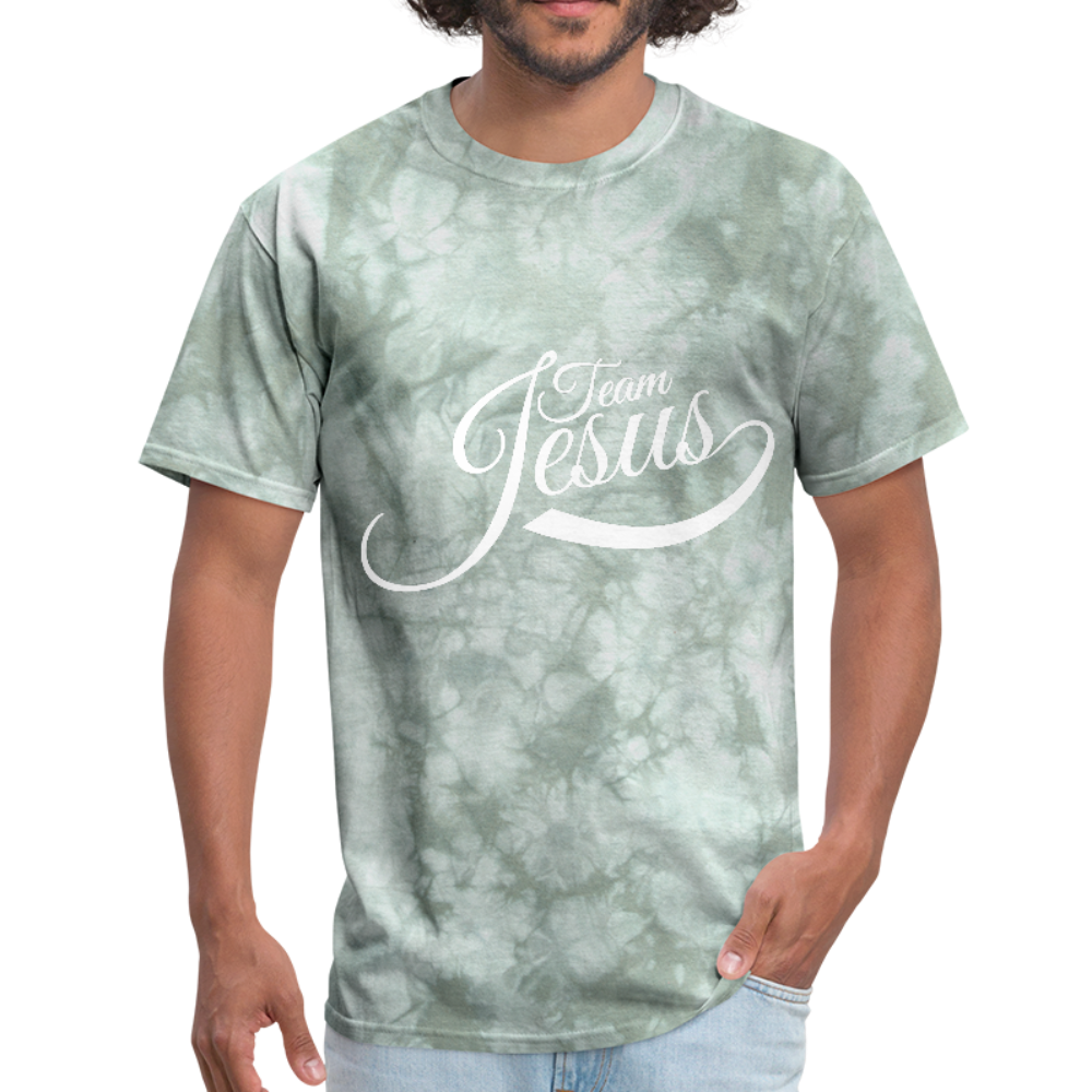 Team Jesus - White - Men's T-Shirt - military green tie dye