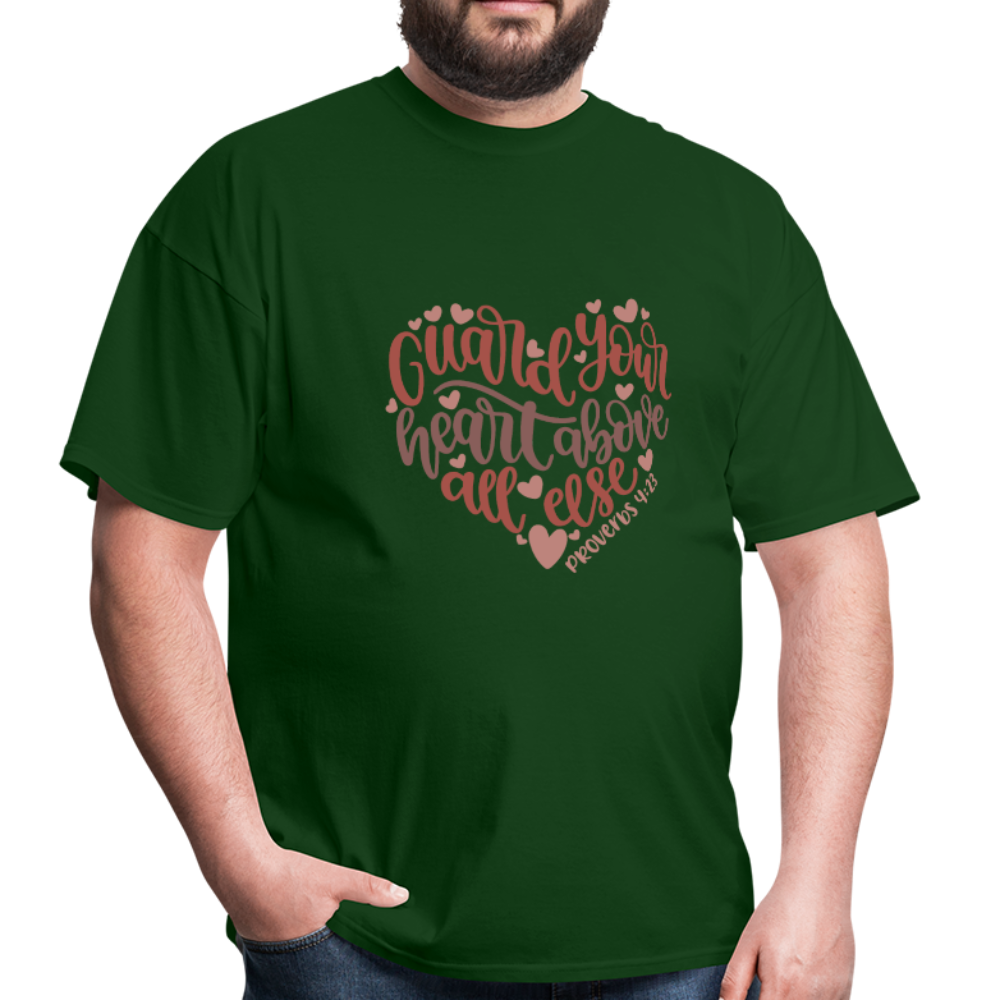 Proverbs 4:23 - Men's T-Shirt - forest green