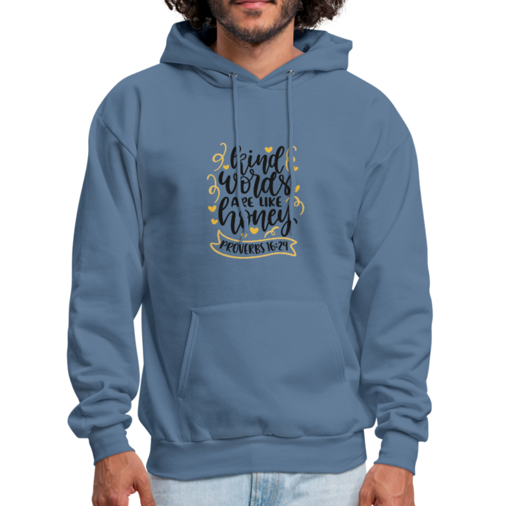 Proverbs 16:24 - Men's Hoodie - denim blue