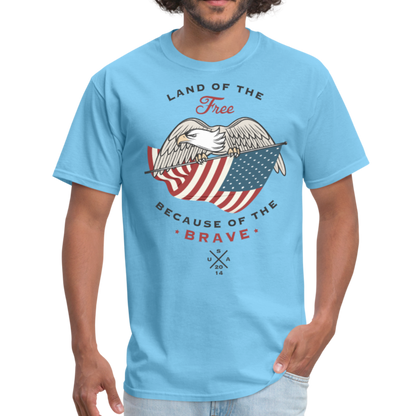 Land Of The Free - Men's T-Shirt - aquatic blue