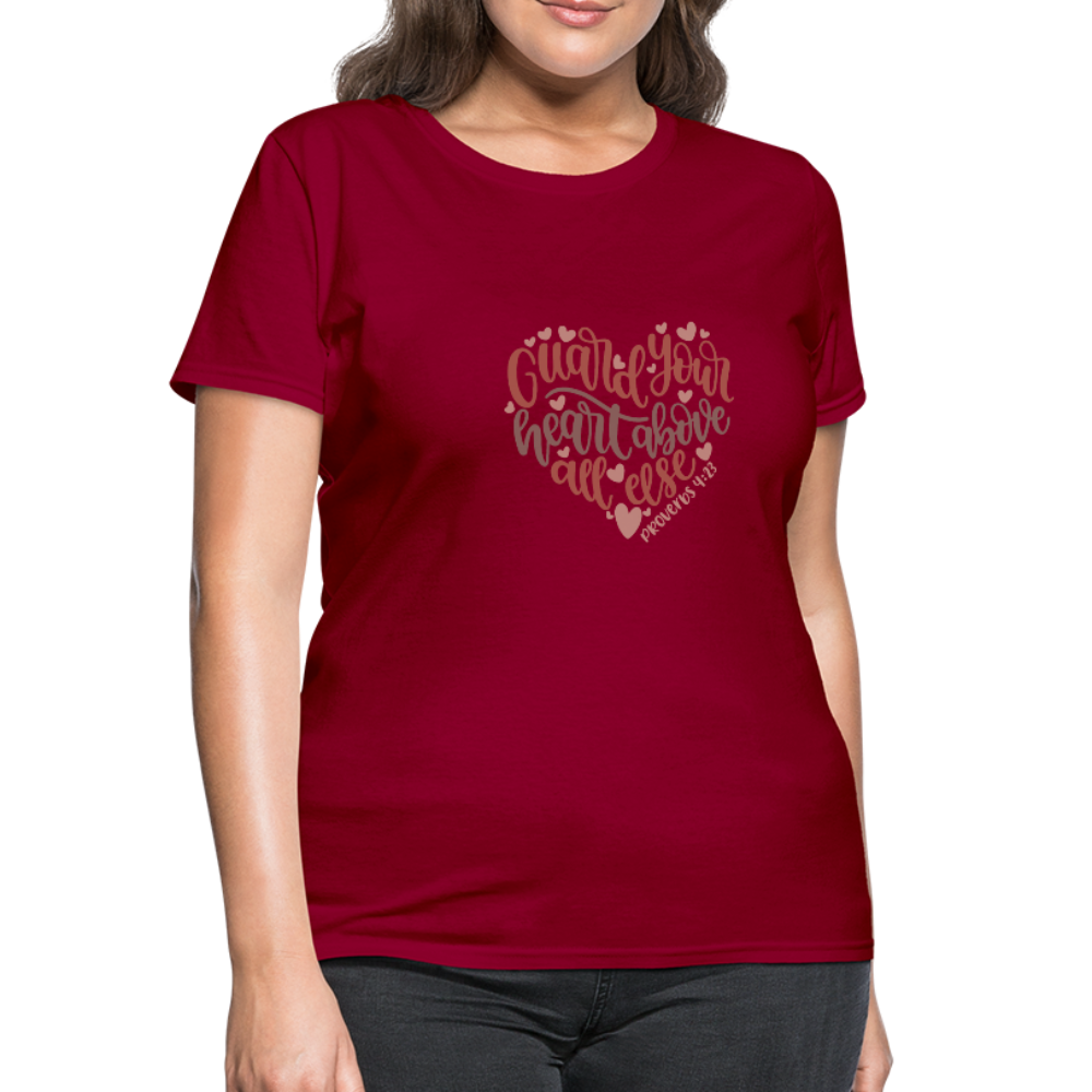 Proverbs 4:23 - Women's T-Shirt - dark red
