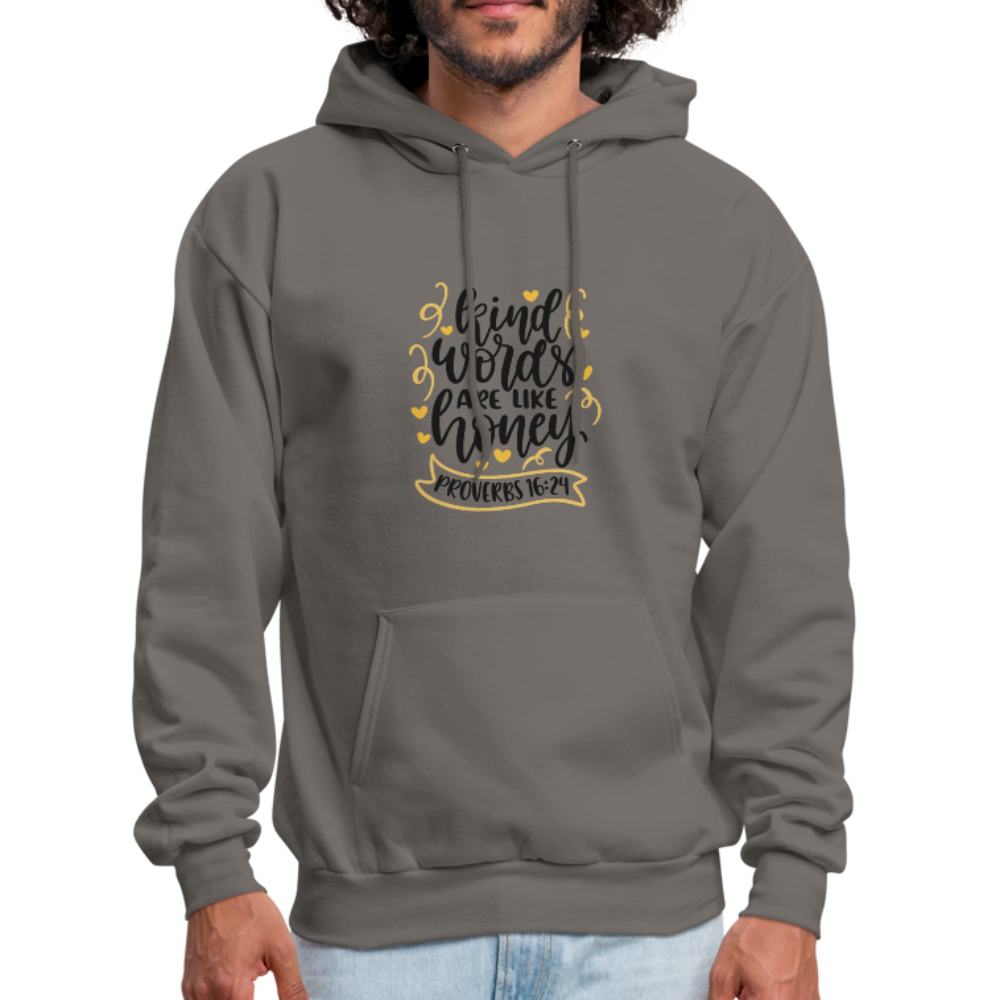 Proverbs 16:24 - Men's Hoodie - asphalt gray