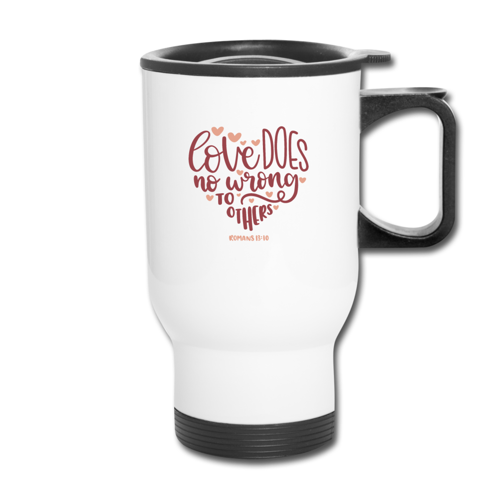 Romans 13:10 - Travel Mug - white
