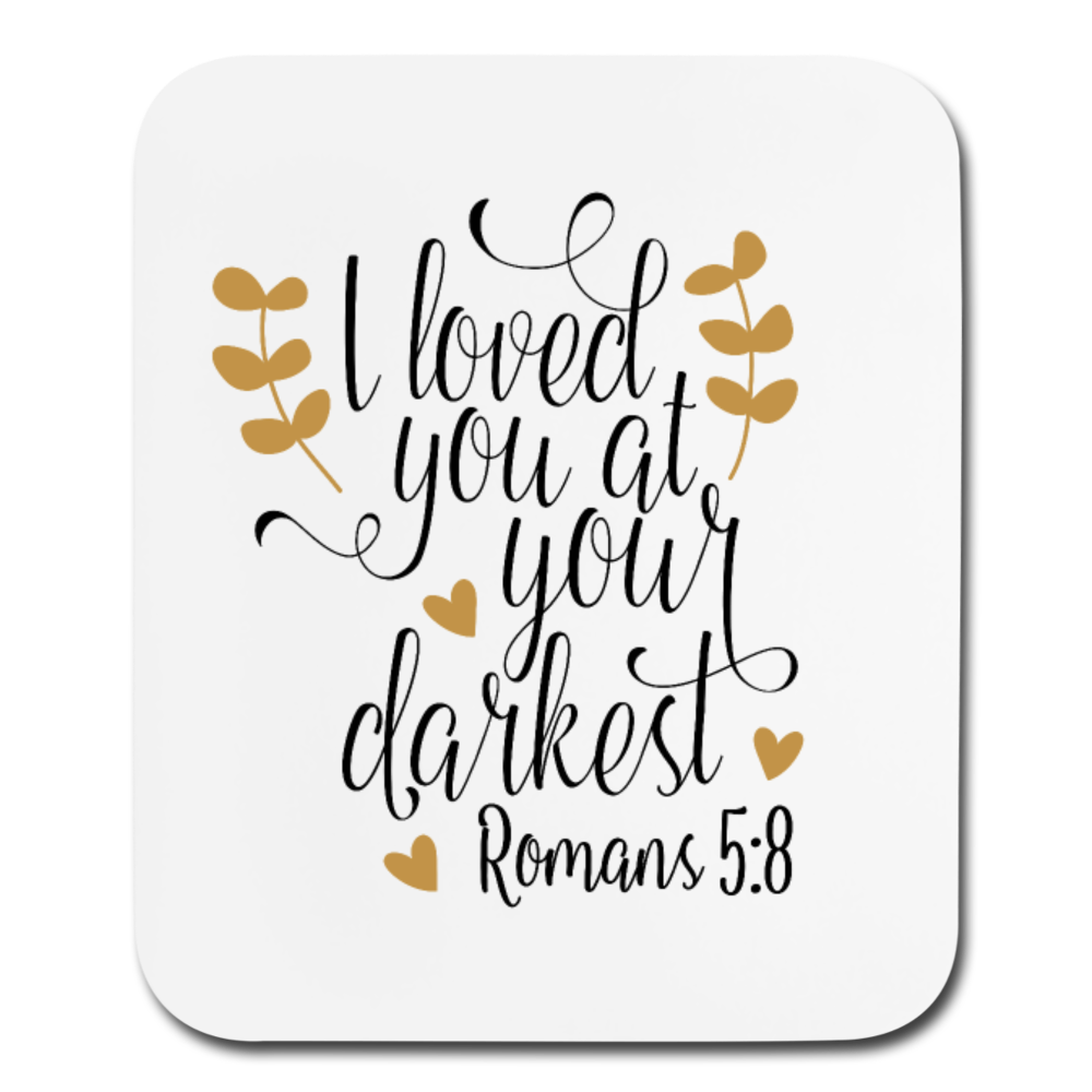 Romans 5:8 - Mousepad - Vertical - white