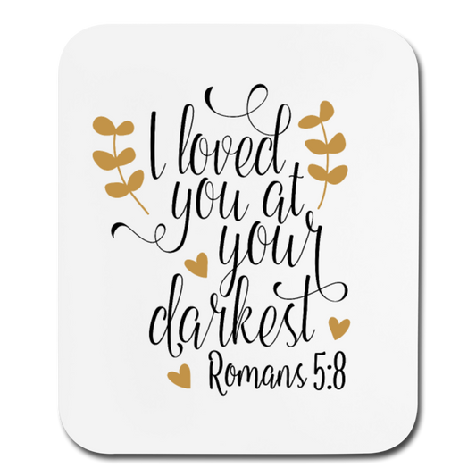 Romans 5:8 - Mousepad - Vertical - white
