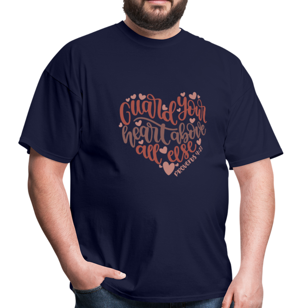 Proverbs 4:23 - Men's T-Shirt - navy