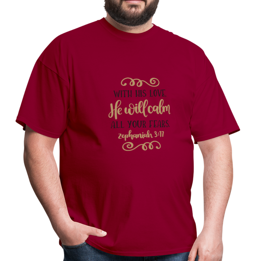 Zephaniah 3:17 - Men's T-Shirt - dark red