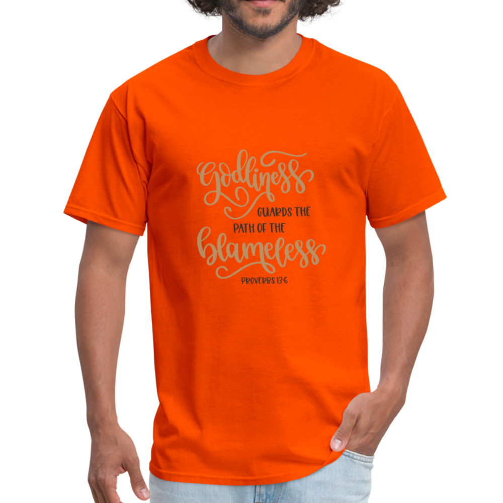 Proverbs 13:6 - Men's T-Shirt - orange