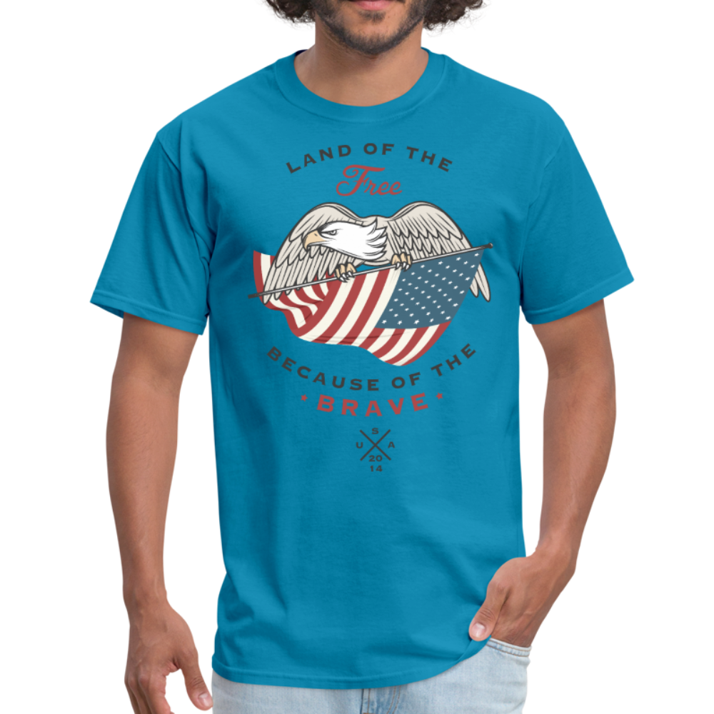 Land Of The Free - Men's T-Shirt - turquoise