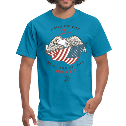 Land Of The Free - Men's T-Shirt - turquoise