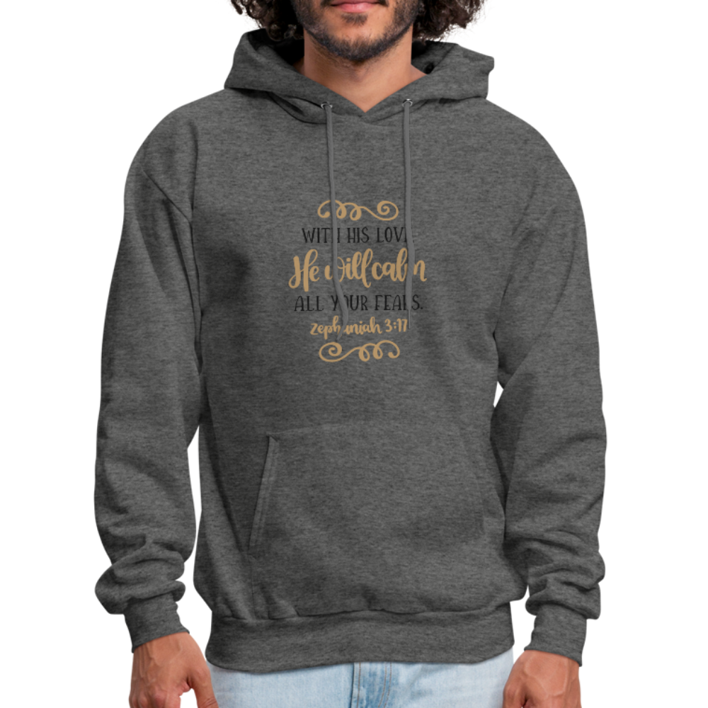 Zephaniah 3:17 - Men's Hoodie - charcoal gray