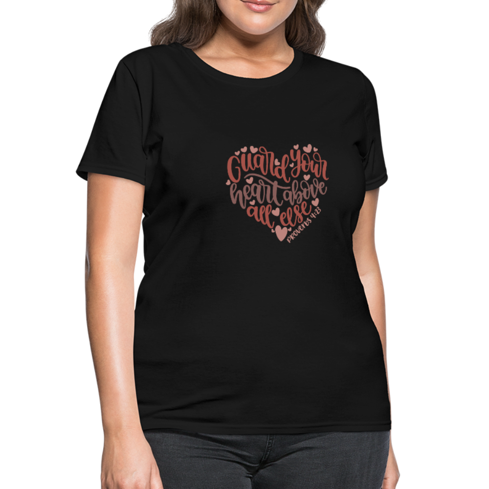 Proverbs 4:23 - Women's T-Shirt - black