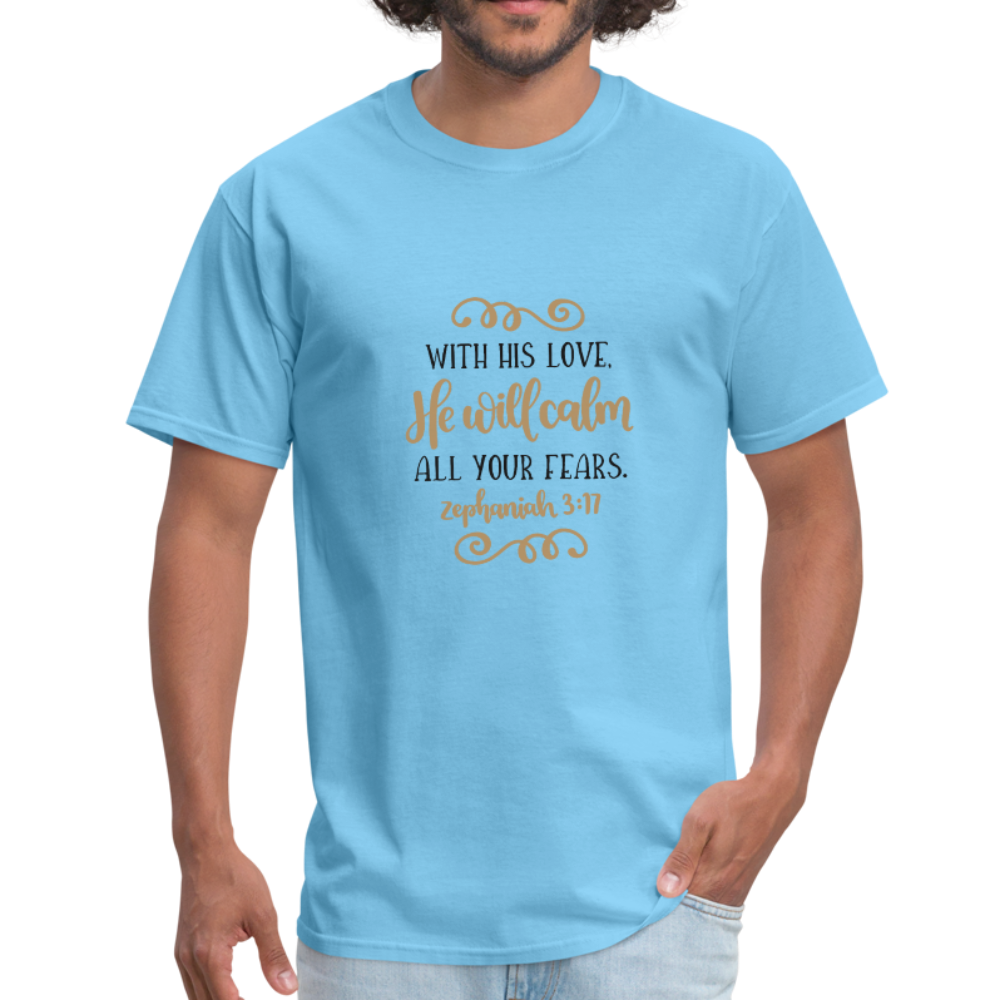 Zephaniah 3:17 - Men's T-Shirt - aquatic blue