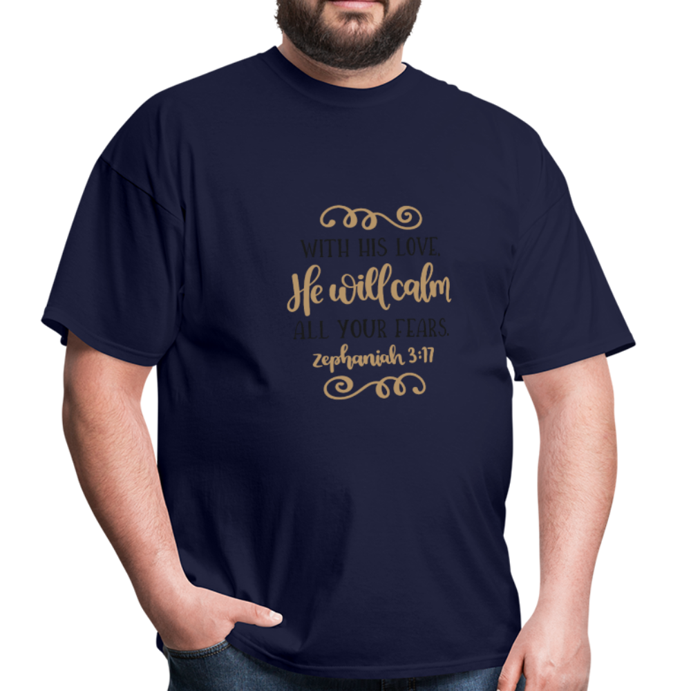 Zephaniah 3:17 - Men's T-Shirt - navy