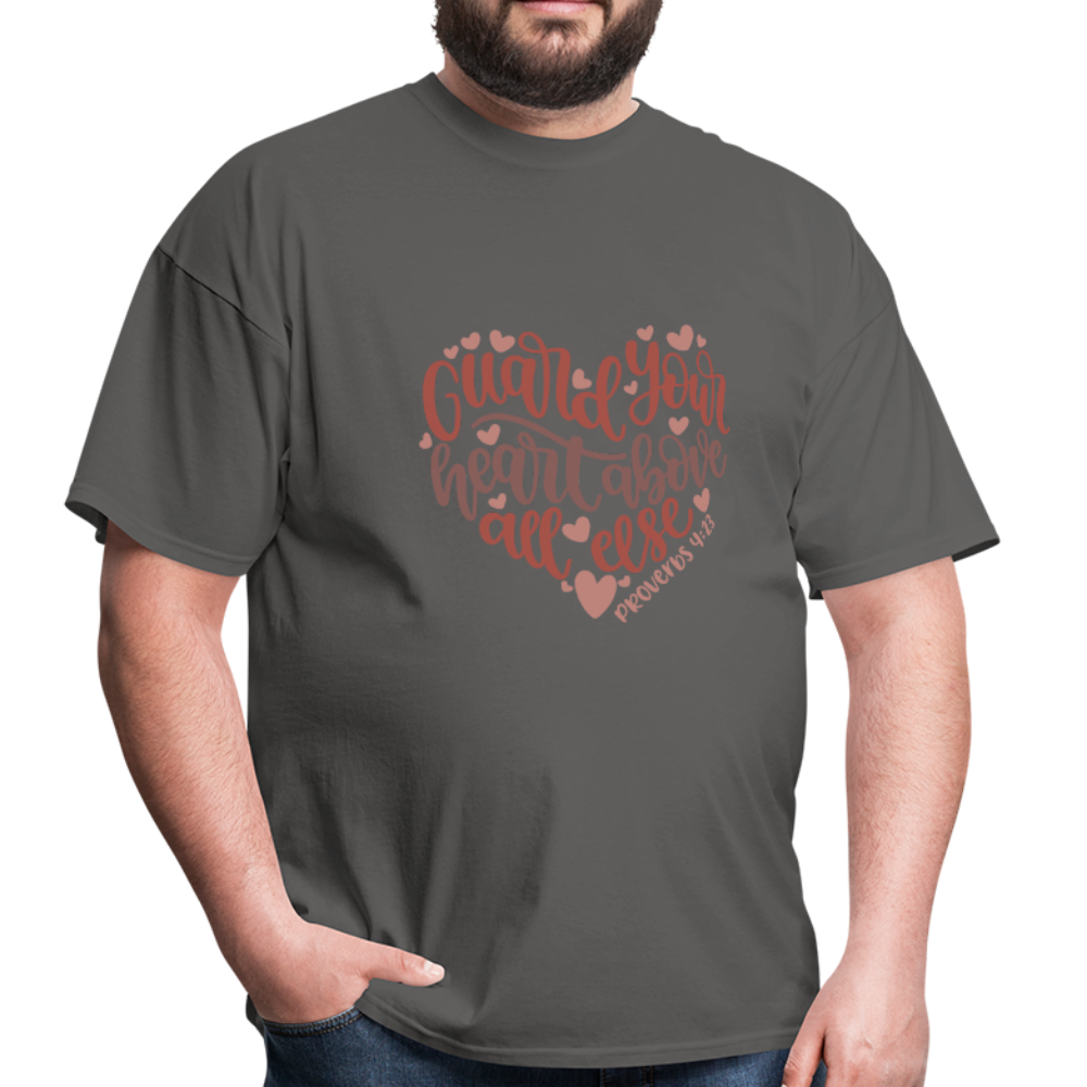Proverbs 4:23 - Men's T-Shirt - charcoal
