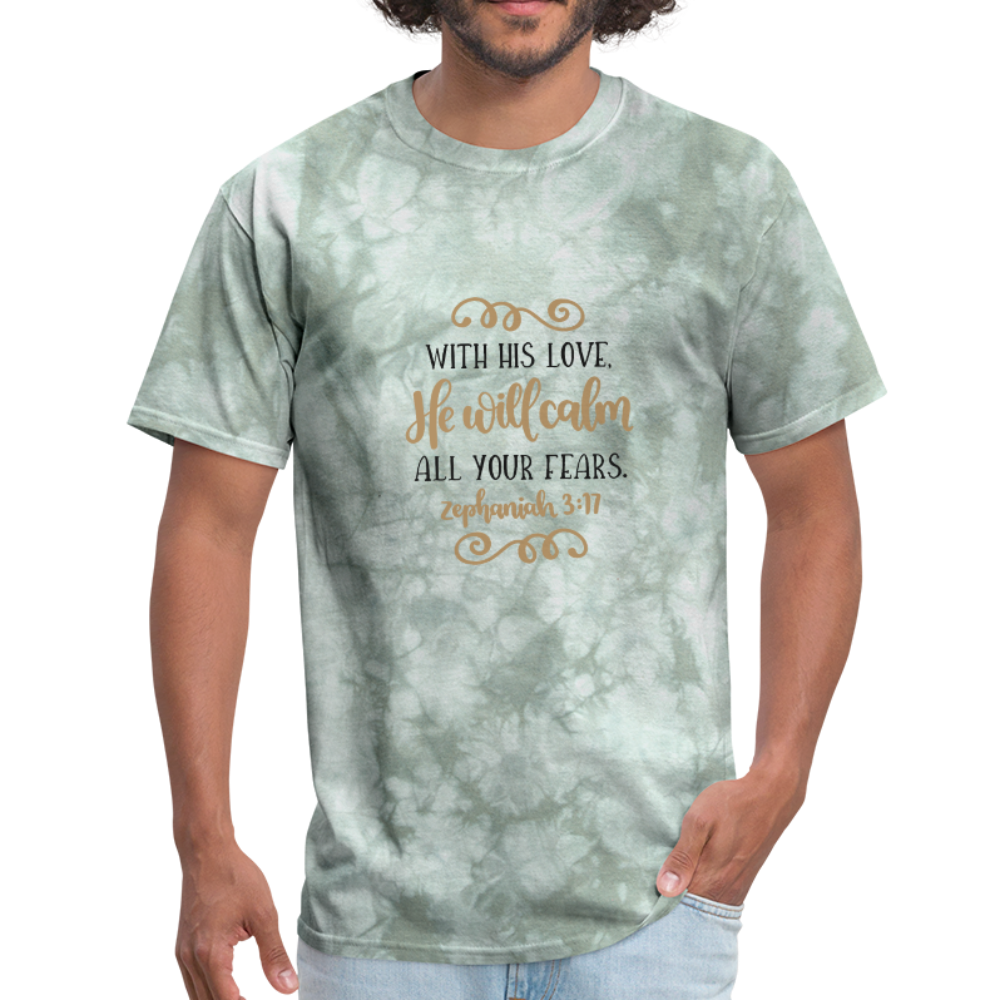 Zephaniah 3:17 - Men's T-Shirt - military green tie dye
