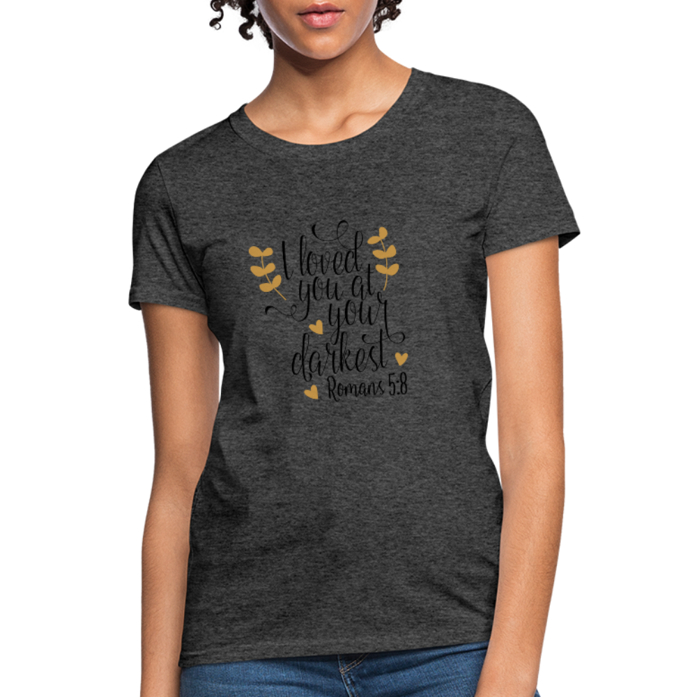 Romans 5:8 - Women's T-Shirt - heather black