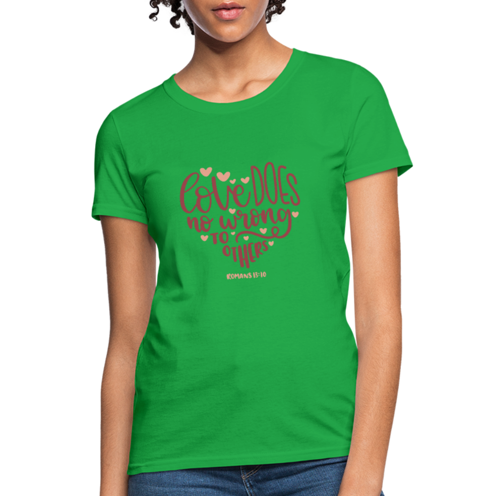 Romans 13:10 - Women's T-Shirt - bright green
