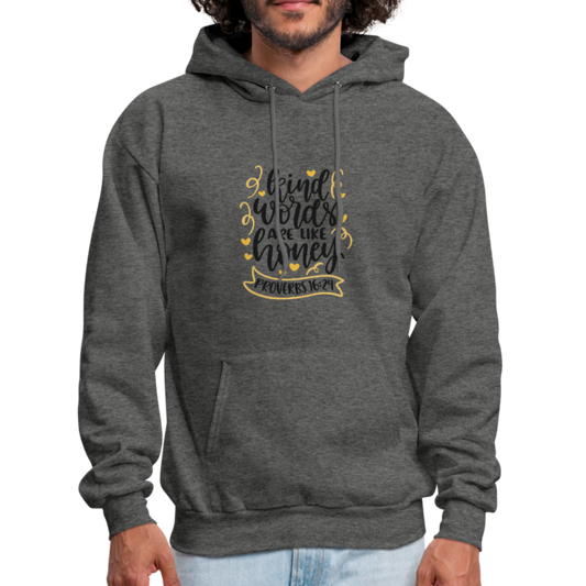 Proverbs 16:24 - Men's Hoodie - charcoal gray