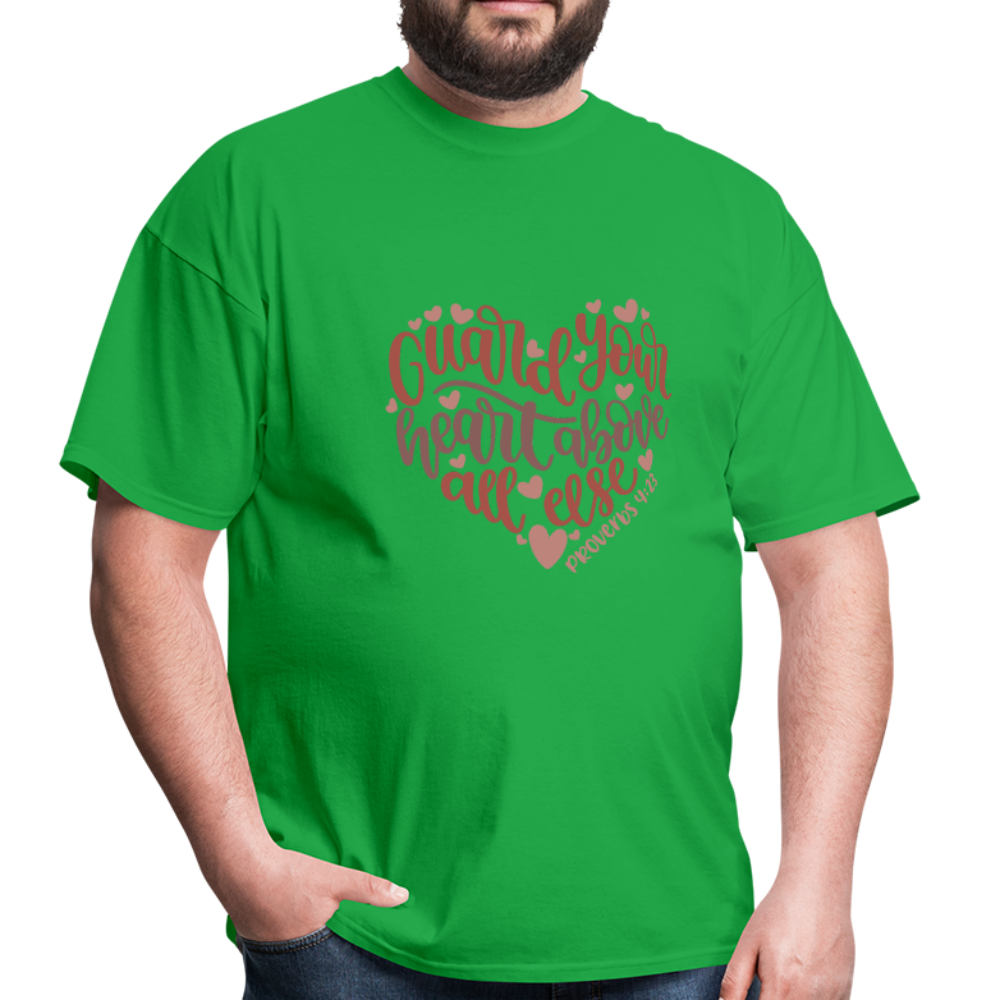 Proverbs 4:23 - Men's T-Shirt - bright green