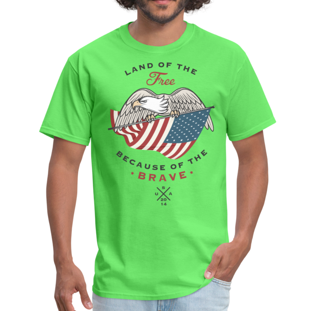 Land Of The Free - Men's T-Shirt - kiwi