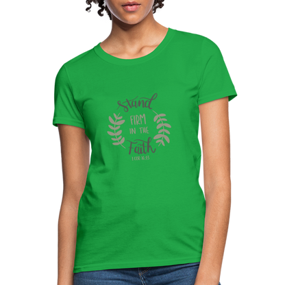 1 Corinthians 16:13 - Women's T-Shirt - bright green