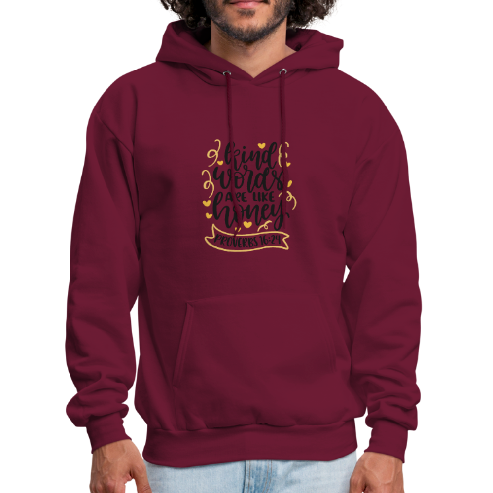 Proverbs 16:24 - Men's Hoodie - burgundy
