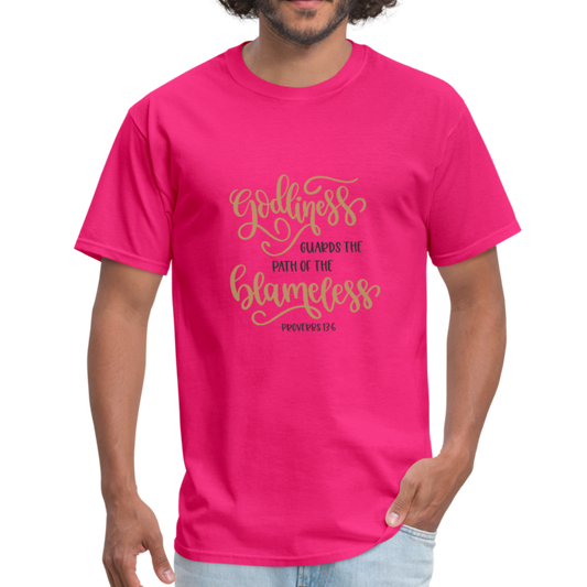 Proverbs 13:6 - Men's T-Shirt - fuchsia