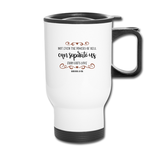 Romans 8:38 - Travel Mug - white