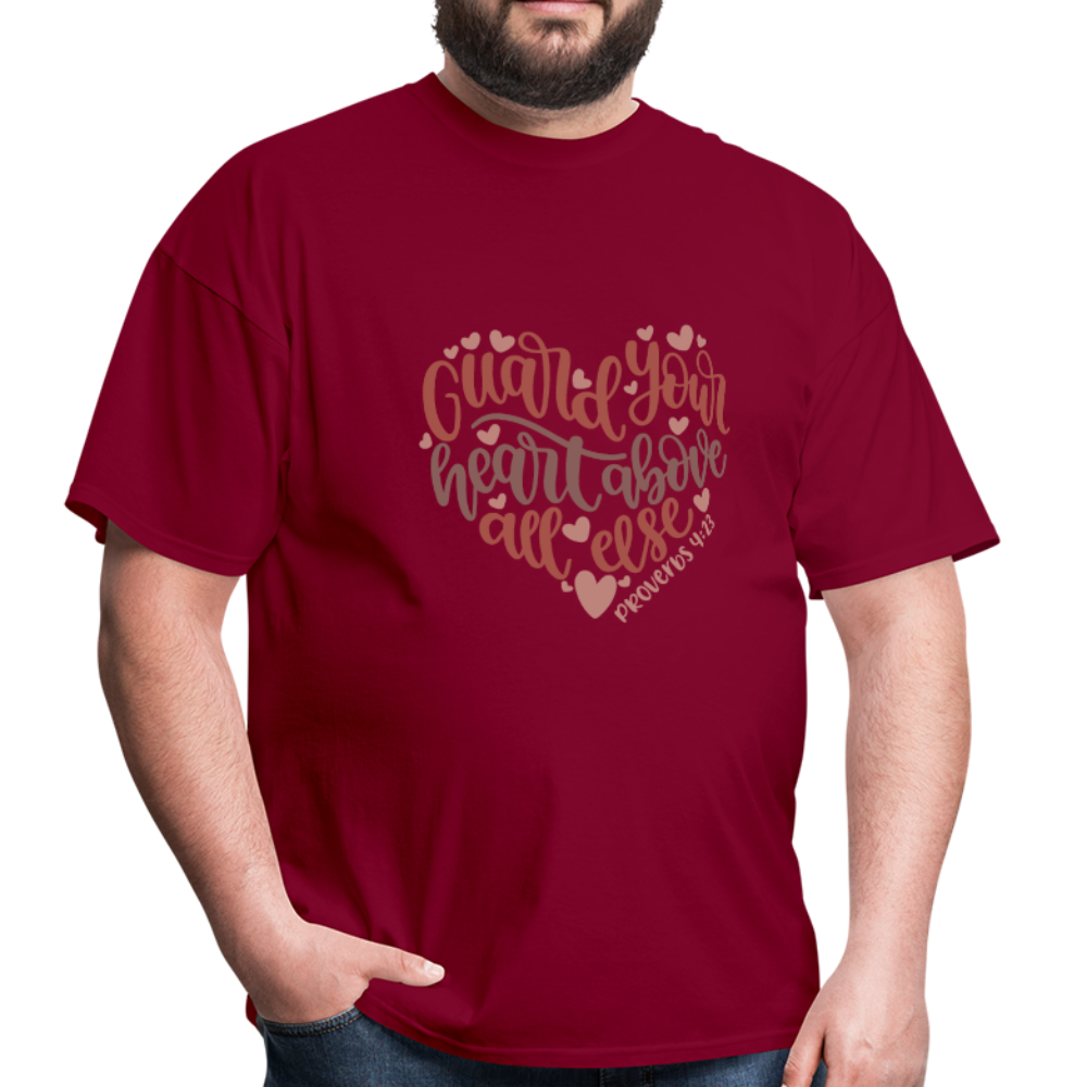 Proverbs 4:23 - Men's T-Shirt - burgundy