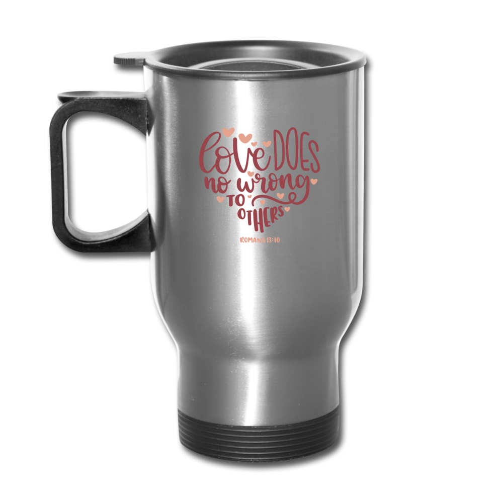 Romans 13:10 - Travel Mug - silver