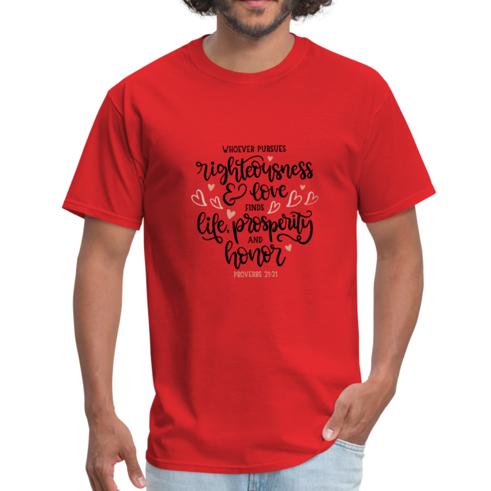 Proverbs 21:21 - Men's T-Shirt - red