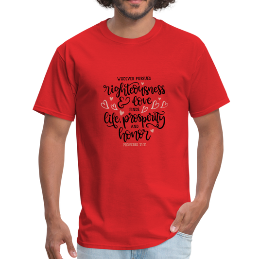Proverbs 21:21 - Men's T-Shirt - red