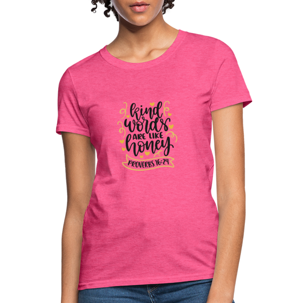 Proverbs 16:24 - Women's T-Shirt - heather pink