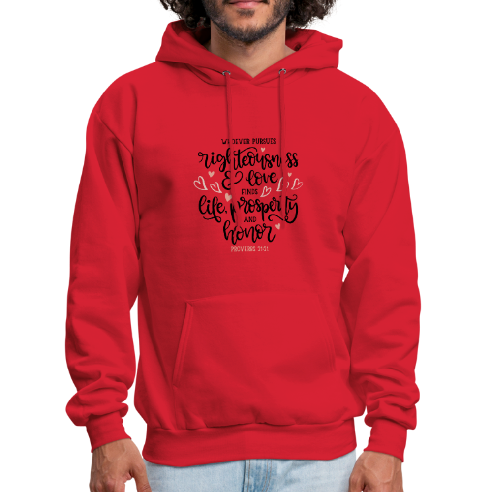 Proverbs 21:21 - Men's Hoodie - red