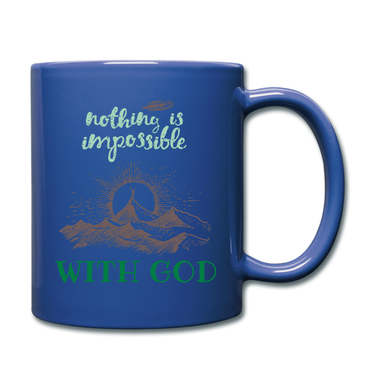 Nothing Is Impossible With God - Full Color Mug - royal blue