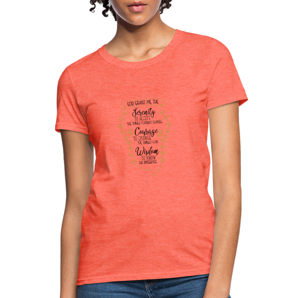 Serenity Prayer - Women's T-Shirt - heather coral