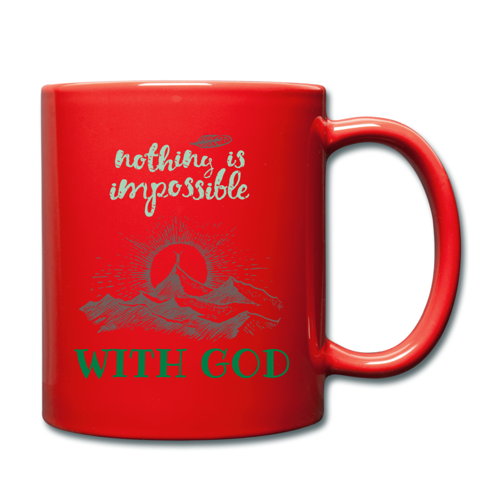 Nothing Is Impossible With God - Full Color Mug - red