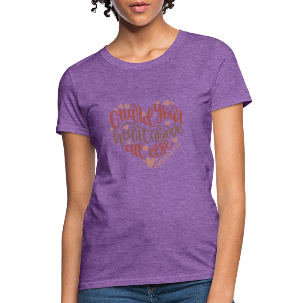 Proverbs 4:23 - Women's T-Shirt - purple heather