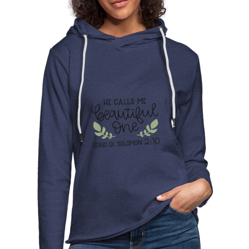 Song Of Solomon 2:10 - Lightweight Terry Hoodie - heather navy