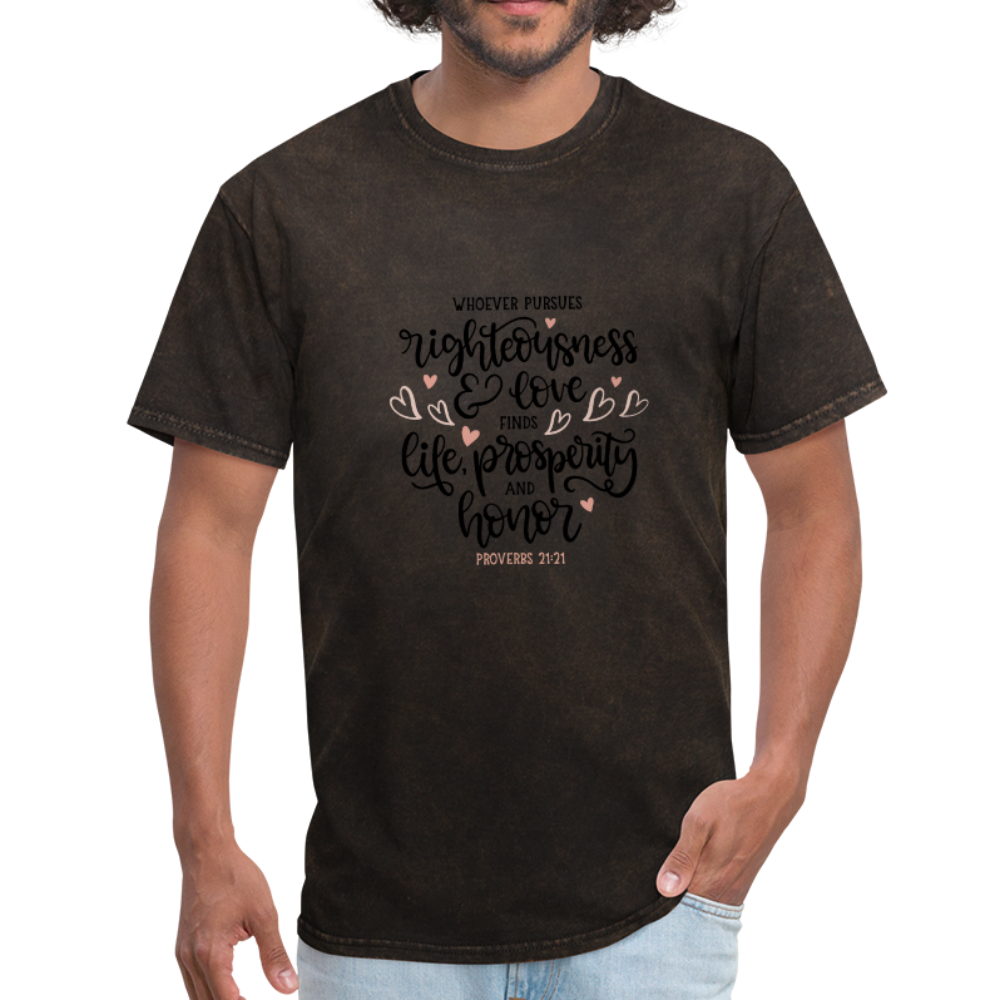 Proverbs 21:21 - Men's T-Shirt - mineral black
